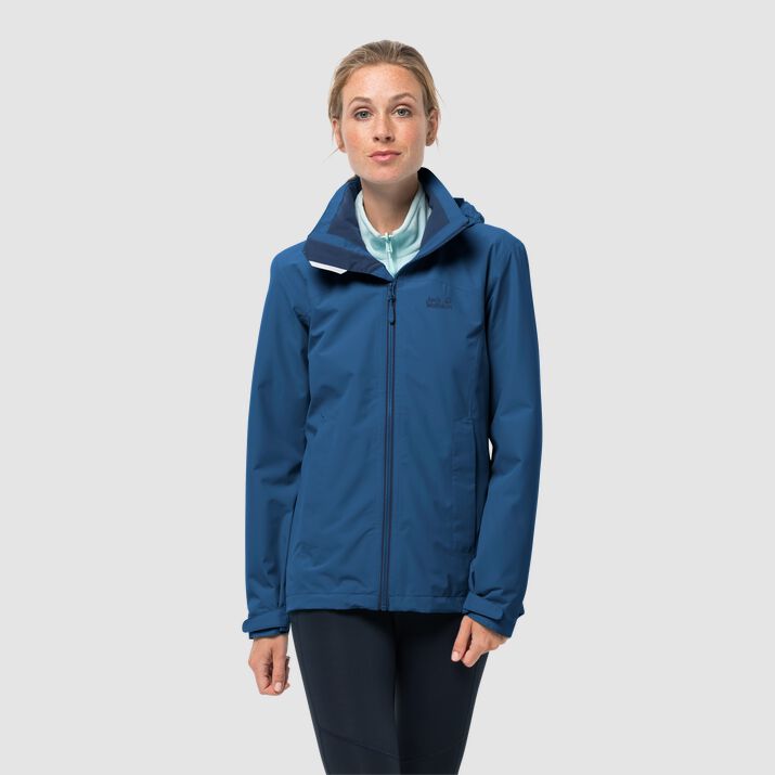 Jack Wolfskin Womens Evandale Hardshell Jacket Indigo Blue 715983KDI